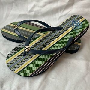 New Tory Burch Navy Thong flip flops